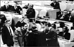 Che Guevara with members of the United Nations